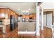 Open kitchen with granite countertops, stainless steel appliances and an island at 3795 Greenside Ct, Dacula, GA 30019