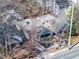 Aerial view of property showing roof and front porch, surrounding houses and trees at 536 Moreland Ne Ave, Atlanta, GA 30307