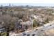 Aerial view of property highlighting surrounding neighborhood, cityscape, and street at 536 Moreland Ne Ave, Atlanta, GA 30307