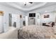 Spacious main bedroom with ensuite bathroom at 7417 Jennadee Dr, Fairburn, GA 30213