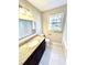 Bathroom featuring granite countertop, dark wood vanity, and a separate tub and shower at 2610 Woodridge Chase, Canton, GA 30114