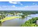Gorgeous aerial view of golf course and lake community on a clear day at 3019 Fairway Dr, Villa Rica, GA 30180