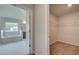 Walk-in closet and bathroom with soaking tub at 26 Homesite Cooper E Cv, Fayetteville, GA 30214