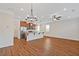 Open floorplan combines kitchen with stainless steel appliances with spacious living area at 2881 Grandin Way, Marietta, GA 30008