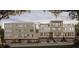 Contemporary townhome exterior boasts a sleek design with multiple balconies and attached garages at 00 Kingsboro Rd # 1, Atlanta, GA 30326
