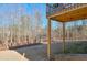 Landscaped backyard with wooded area at 1868 Lakeview Bend Way, Buford, GA 30519