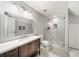 Basement bathroom with a large shower, vanity, and modern fixtures at 2195 Morgan Ne Rd, Marietta, GA 30066