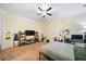 Bright bedroom with carpeted floor, ceiling fan, and ample space at 2195 Morgan Ne Rd, Marietta, GA 30066