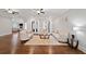 Spacious living room with hardwood floors, large sectional sofa, and fireplace at 2195 Morgan Ne Rd, Marietta, GA 30066