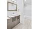 Modern bathroom with updated vanity, subway tile, and new flooring at 2006 Augusta Se Dr, Marietta, GA 30067