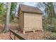An outbuilding in the rear yard offers extra storage or a workshop space at 3847 Admiral Dr, Chamblee, GA 30341