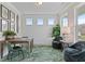 Home office with built-in shelving and abundant natural light at 3850 Ivy Cottage Se Dr, Snellville, GA 30039
