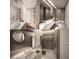 Elegant bathroom design with modern fixtures, double sinks, and a walk-in shower at 5430 Glenridge Vw # 1601, Sandy Springs, GA 30342