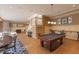 Bright community game room with pool table, comfortable seating, and stylish decor at 5430 Glenridge Vw # 1601, Sandy Springs, GA 30342