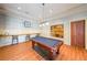 Game room featuring a pool table, high ceilings, and modern lighting at 5430 Glenridge Vw # 1601, Sandy Springs, GA 30342