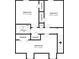 Upstairs floorplan includes three bedrooms with closets and a bathroom at 8690 Ashley Way, Douglasville, GA 30134