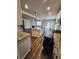 Kitchen with granite countertops and a large island at 2308 Hanover Woods Rd, Lithonia, GA 30058