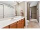 Bathroom featuring a large mirror and a single sink at 100 Pine Sandy Bank Dr, Canton, GA 30114