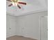 Simple bedroom with two closets and ceiling fan at 761 Woodwind Dr, Rockmart, GA 30153