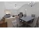 Bright dining room features a spacious table with seating for six at 761 Woodwind Dr, Rockmart, GA 30153