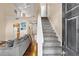 Two-story home interior with hardwood floors and loft area at 849 Hillandale Ln, Lithonia, GA 30058