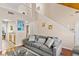 Open living area with vaulted ceiling and hardwood floors at 849 Hillandale Ln, Lithonia, GA 30058