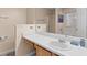 Main bathroom with double vanity, garden tub, and shower at 849 Hillandale Ln, Lithonia, GA 30058