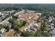 Aerial view of new home construction within a wooded community at 107 Winsome Way, Woodstock, GA 30188
