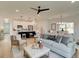 Bright open floorplan showcasing the kitchen, living room, and dining area at 107 Winsome Way, Woodstock, GA 30188