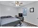 Bedroom with a double bed and ceiling fan at 4646 Biffle Rd, Stone Mountain, GA 30088