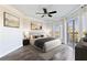 Bedroom with ensuite bathroom, view, modern fixtures, and neutral tones at 1 Biscayne Nw Dr # 809, Atlanta, GA 30309