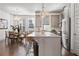 Kitchen with stainless steel appliances, eat-in island, and a dining nook at 607 Broadview Ter, Atlanta, GA 30324