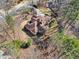 Aerial view of house showcasing backyard and surrounding trees at 4035 Powerscourt Pl, Suwanee, GA 30024