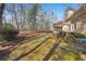 Spacious backyard with mature trees and grassy area at 4035 Powerscourt Pl, Suwanee, GA 30024