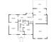 Main floor plan with dimensions showing the layout of the living room, kitchen, bedrooms and garage at 2265 Pine Point Dr, Lawrenceville, GA 30043