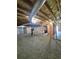 Spacious unfinished basement with exposed ceiling, ductwork and framed walls at 866 Lee Byrd Rd, Loganville, GA 30052