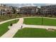 Well-maintained community lawn area and walking paths in front of townhome buildings at 2203 Fullers Aly, Kennesaw, GA 30144