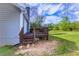 Wood deck and stairs lead to a large yard at 2904 Pleasant Ridge Dr, Decatur, GA 30034