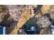 Aerial view of backyard, featuring the shed and a partial view of the home at 473 Silverleaf Ln, Dallas, GA 30157