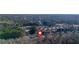 Aerial view of neighborhood and houses, location pin for listing at 473 Silverleaf Ln, Dallas, GA 30157
