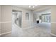 Open floor plan with a view of the kitchen and living room with a fireplace at 25213 Plantation Ne Dr # 25213, Atlanta, GA 30324