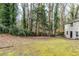 Spacious backyard with mature trees, vegetation, and access to the house at 2096 Snow Sw Rd, Atlanta, GA 30311