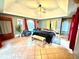 Large main bedroom with tile floors and access to the bathroom at 300 Jonesboro Rd, Mcdonough, GA 30253