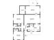 Detailed floor plan showcasing the layout of the bedrooms, living room, kitchen, and bathrooms at 2103 Mcafee Rd, Decatur, GA 30032