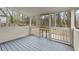 View of the screened in porch, featuring grey wood flooring and a view of the outdoors at 3753 Adamsville Sw Dr, Atlanta, GA 30331