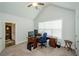 Spacious office with a large window, vaulted ceilings, and an executive desk at 4380 Serenity Lake Dr, Cumming, GA 30028