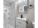 Clean bathroom with a shower and vanity at 1022 Washington Ave, Woodstock, GA 30188