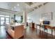 Kitchen island with seating overlooking living space, perfect for entertaining or casual dining at 805 Peachtree Ne St # 406, Atlanta, GA 30308