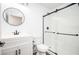 Updated bathroom features a white vanity, walk-in shower, and modern fixtures at 1381 Flat Rock Rd, Stockbridge, GA 30281