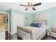 Stylish bedroom with hardwood floors and natural light with an ensuite at 1302 Turtlebrook Ln, Lawrenceville, GA 30043